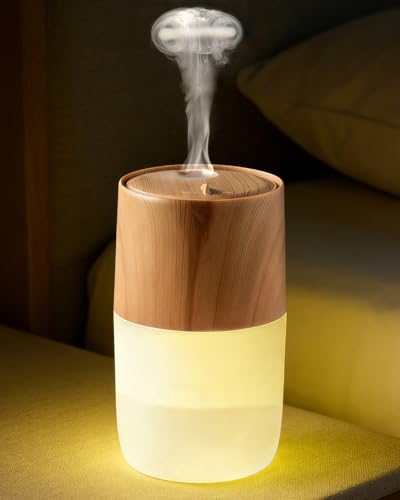 300ml Aroma Diffuser Kabellos mit Jellyfish Spray, Aromatherapie Diffusor für ätherische Öle, Automatischer Abschaltfunktion, 7-Farben-LED-Licht, Leise Luftbefeuchter für Zuhause Büro