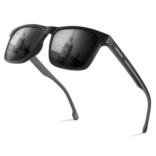 Wrimen Sonnenbrille Herren Polarisiert, Rechteckig für Sport & Angeln PLM