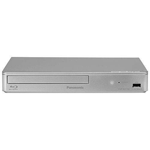 Panasonic DMP-BDT168EG Kompakter 3D Blu-ray Player (Full HD Upscaling, Internet Apps, LAN-Anschluss, USB, MKV-Playback) silber