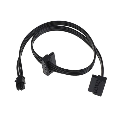 Bolwins Q59S 45cm Mini 4-Pin auf 2x SATA SSD Stromkabel Adapter für PC – Kompatibel mit Lenovo M410/M610 ATX Mainboards, Ideal für SSD-Aufrüstung