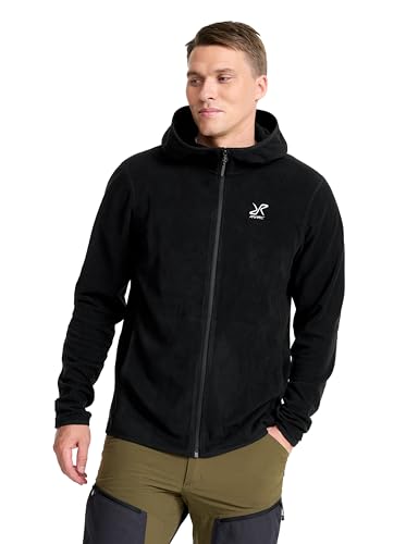 RevolutionRace Hiker Fleece Hoodie für Herren, Leichter und elastischer Fleece-Hoodie, Black, L