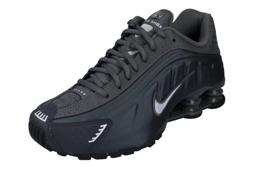 Nike Shox R4 GS Sneaker Io1911 Sneaker Schuhe, Anthrazit Wolf Grau Eisengrau 060, 4.5 Big Kid