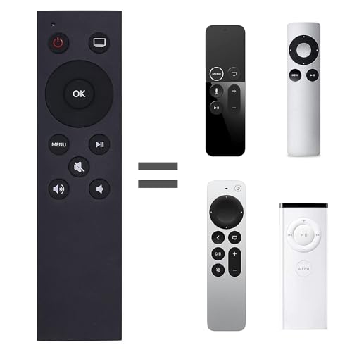 Riry Ersatzfernbedienung Apple TV mit TV-Steuerungsfunktion, Fernbedienung für Apple TV 4K/HD Apple TV 4 und Apple TV 4K der 1/2/3 Generation.