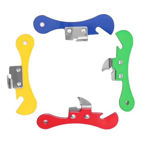 Namvo 4 Stück Dosen?ffner aus Edelstahl, tragbarer Mini-Flaschen?ffner für Einmachgl?ser, versiegelte Gl?ser