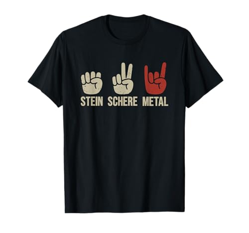 Stein Schere Metal Band Heavy Metal T-Shirt