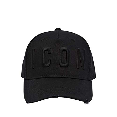 Dsquared2 cappello berretto verstellbar Herren in Baumwolle baseball Schwarz