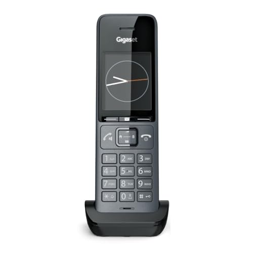 Gigaset COMFORT 520HX – DECT-Mobilteil mit Ladeschale – Schnurloses Telefon für Router und DECT-Basis, titanium-schwarz [Kompatibel in DE, IT, FR, NL, BE, CHE, AUT] [Ohne Basis]