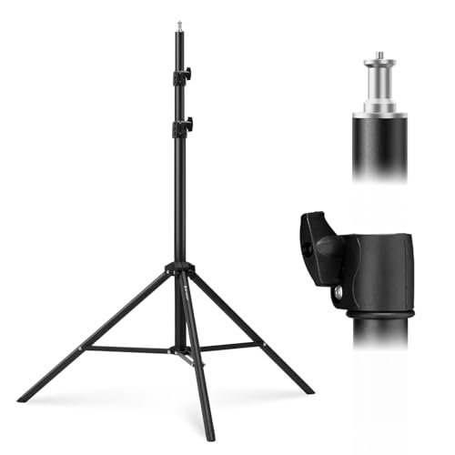 K&F CONCEPT Fotografie Lichtstativ, 280CM Metal Light Stand für Studio-Fotographie, Reflektor, Blitz & Video, einstell Beleuchtungstativ hoch mit Universal 1/4