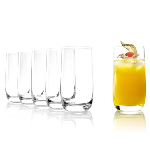 Stölzle Lausitz Saftgläser Weinland 6er-Set 315 ml – Hochwertige Allroundgläser für Saft, Wasser & Cocktails – Schlichte Wassergläser aus Kristallglas – Spülmaschinen- & Stoßfest, made in Germany