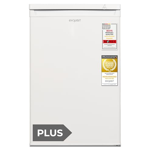 Exquisit Gefrierschrank, Tiefkühlschrank mit 4 Schubladen, 4-Sterne-Gefrieren, 91 Liter, Gefrierschrank klein, GS512-040E weiss