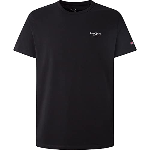 Pepe Jeans Herren Original Basic 3 N T-Shirt, Schwarz (Black), XL