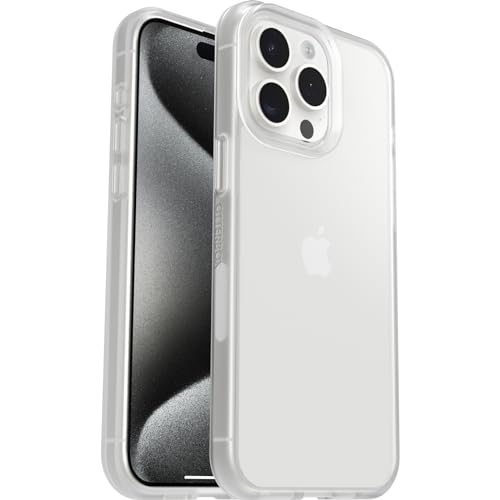OtterBox React Series Hülle für iPhone 15 Pro Max, stoßfest, sturzsicher, ultraschlank, schützende Hülle, Getestet nach Militärstandard, Transparent