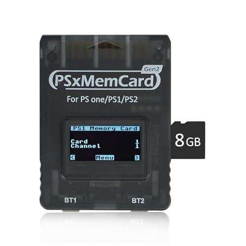 GuileKeys PSxMemCard Gen2 Speicherkarte kompatibel mit PS2/PS1/PS One