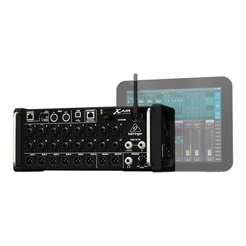 Behringer X AIR XR18 18-Kanal, 12-Bus-Digitalmixer für iPad/Android-Tablets Mit 16 Programmierbaren Midas-Vorverstärkern, Integriertem WLAN-Modul und Mehrkanal-USB-Audio-Interface