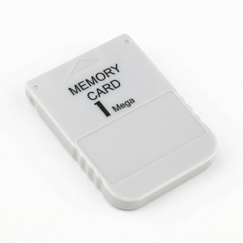 Nie Mehr Spielstand Verlieren Speicherkarte für PS1 Spiele 1MB Memory Card 15 Blocks Kompatibel mit PS One und PS2 Konsolen Plug und Play Zubehör für Klassische Retro Systeme Weiß