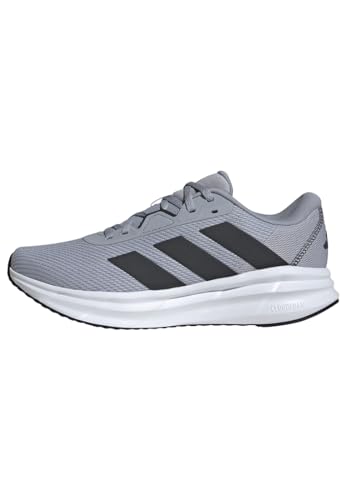 adidas Herren Galaxy 7 Running Shoes, Halo Silver/Carbon/Core Black, 43 1/3 EU