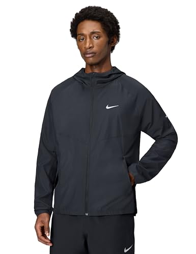 Nike Herren Repel Miler Laufjacke, Black/Black/Reflective Silv, L EU