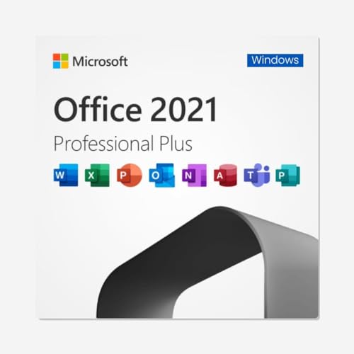 Microsoft Office 2021 Professional Plus | VOLLVERSION/KEIN ABO | 1 PC/NOTEBOOK | 32 & 64 Bit | Online Aktivierungsschlüssel | NUR FÜR WINDOWS