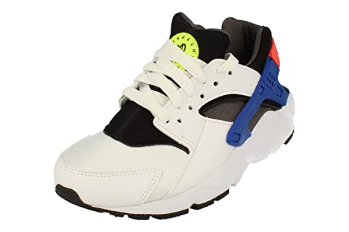 NIKE Huarache Run GS Running Trainers Dq0975 Sneakers Schuhe, White Bright Purpurrot 100, 40 EU