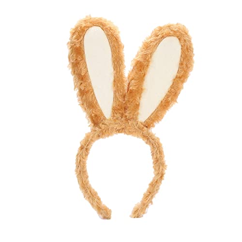 OTKARXUS Hasenohren-Stirnband, 1 Stück, niedliches Plüsch-Hasenohren-Haarband, modisches Haar-Accessoire, Kopfschmuck für Frauen, Halloween, Cosplay, Ostern, Party, Kostüm-Dekoration