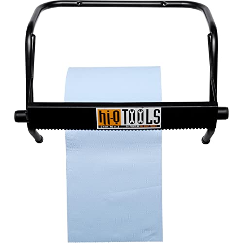 hi-Q Tools Papierrollenhalter zur Wandbefestigung - Stabil, Platzsparend - Für Rollen bis zu 420 mm Breite - Ideal für Garage, Küche und mehr