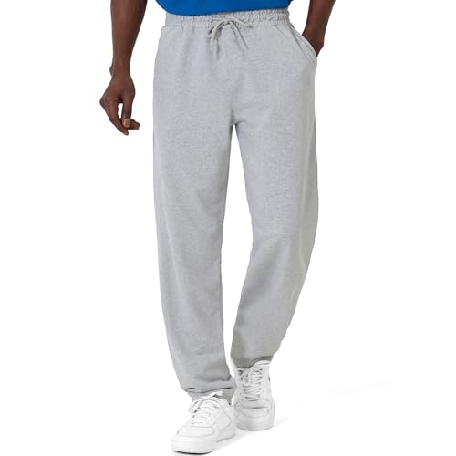 ROSS CAMP Jogginghose Herren – Sporthose Lang Baumwolle, Freizeithose Trainingshose, Sweatpants Jogger, Laufhose Breite Modern(Grau, M)