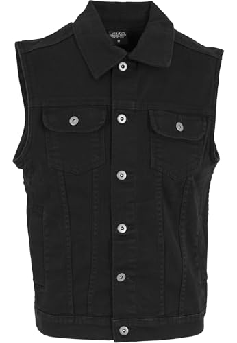 Urban Classics Gr. S Herren Denim Vest TB 514 Regular Fit - Schwarz (blackraw 12) - M