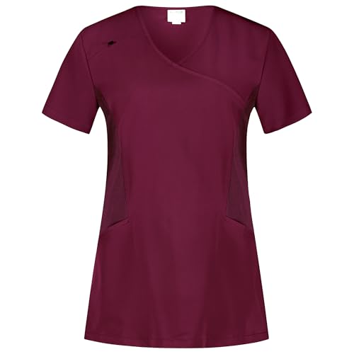 B-well Justina Kasacks Damen Pflege Kasacks Altenpflege Damen (Wein, XL)