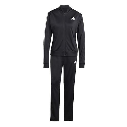 adidas Women's ESSENTIALS 3-STRIPES TRACKSUIT, Black, XL