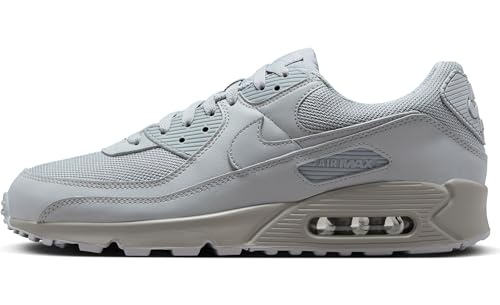Nike Herren AIR MAX 90 Sneaker, Wolf Grey Wolf Grey Wolf Grey Black, 44 EU