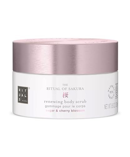 RITUALS Body Scrub The Ritual of Sakura – Körperpeeling mit Zucker, Kirschblüten, Reismilch und Jojobaöl – 91% Inhaltsstoffe natürlichen Ursprungs – 250 g
