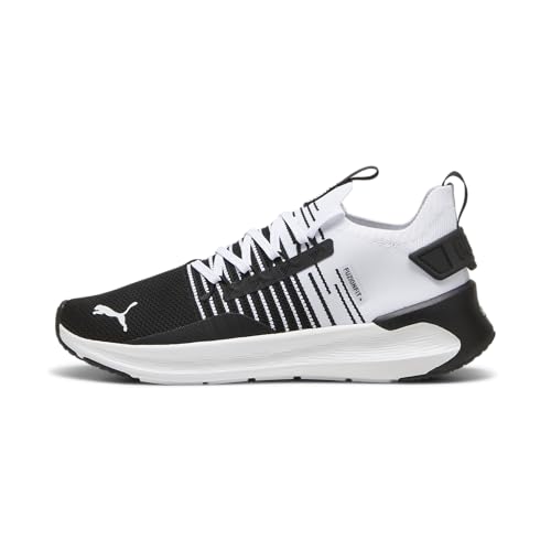 PUMA Herren SOFTRIDE Symmetry Fuzion Laufschuhe 44.5, Black Cool Dark Gray White