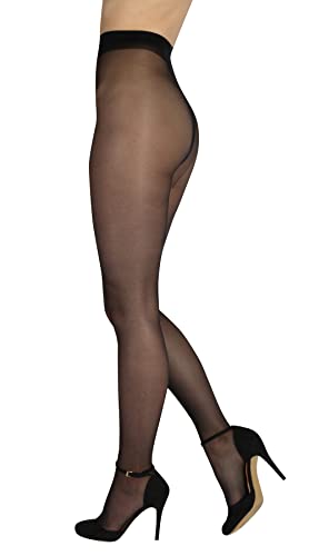 BANANALU Seidenglanz elastische 20 Den Damen Strumpfhosen Multifibra Elegant 20 Nero L
