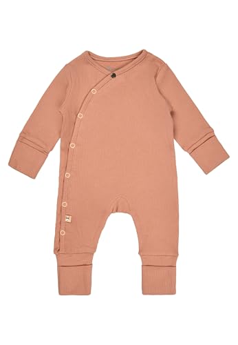 Sterntaler Baby Spieler aus Rippjersey – Playsuit in Wickeloptik mit Druckknöpfen – Langarm Overall mit Kratzschutz Umschlagbündchen – Jungen Strampler – Babykleidung ab Geburt – blau, Gr. 50