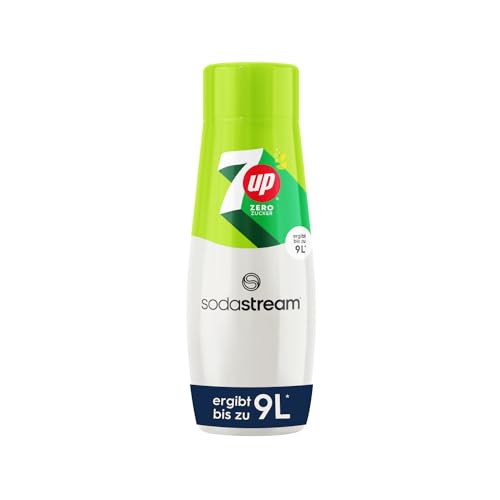 SodaStream Sirup 7UP Zero Zucker - 1x Flasche ergibt 9 Liter Fertiggetränk, Sekundenschnell zubereitet und immer frisch, 440 ml