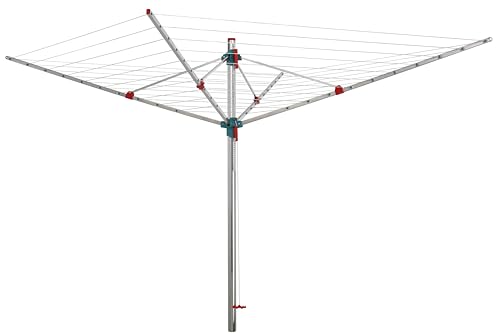 Dekoline Wäschespinne Medium Plus 60 mit Bodenhülse, Leinenlänge 60 m Made in Germany!