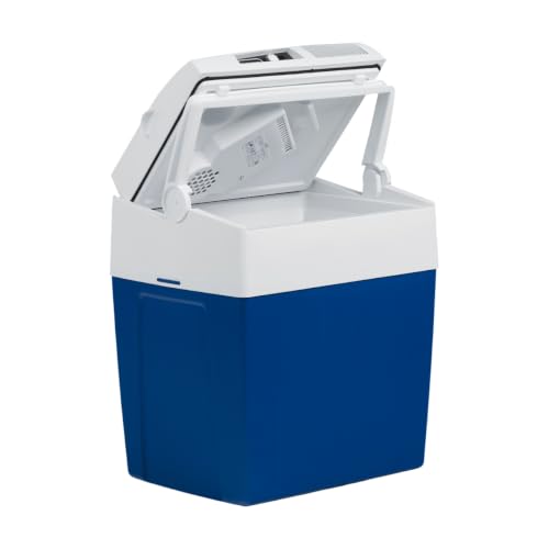 Mobicool ME27 elektrische Kühlbox, 12V und 230V, 26L, blau - Mini-Kühlschrank für Auto, Camping, Urlaub, Boot, Festivals - leicht, tragbar, mit praktischem Kabelfach und Eco/Max Modus