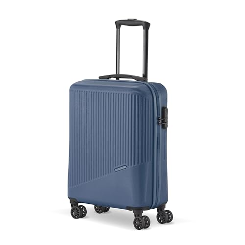 Travelite Handgepäck Trolley klein, Bali, 55x39x20 cm, 2,5 kg, Kratzfeste Hartschale, mit 4 Doppelrollen & Zahlenschloss – Koffer passend für Condor, Ryanair, easyJet