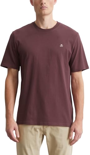Marc OߴPolo Herren T-Shirt aus Bio-Baumwolle mit Rundhalsausschnitt, Rot (Dark Romance), L