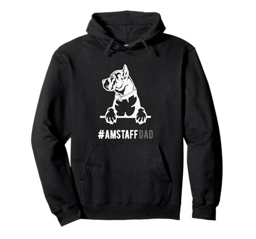 Amstaff Dad Herren Staffordshire Terrier Hund Papa Geschenk Pullover Hoodie