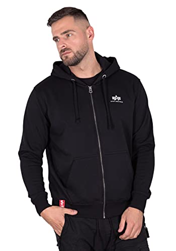 Alpha Industries Basic Zip Hoody SL Kapuzensweat für Herren Black