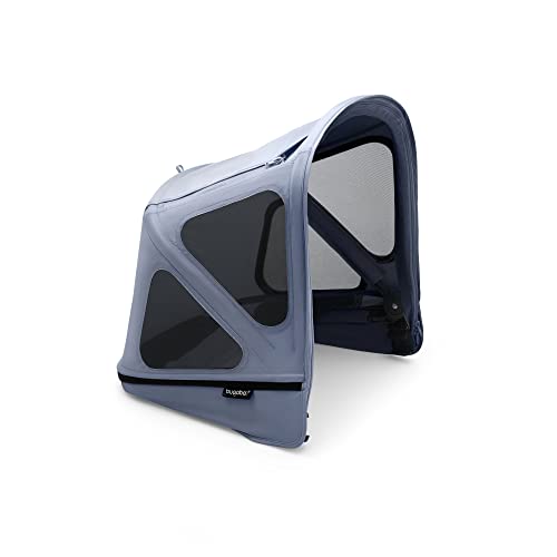 Bugaboo Donkey Sonnendach mit Lüftungsfenstern, ausziehbar für zusätzlichen und optimalen Sonnenschutz, wasserabweisend, kompatibel mit allen Bugaboo Donkey Kinderwagen, Seaside Blue