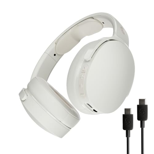 Skullcandy Hesh Evo Over-Ear Wireless-Kopfhörer, 36 Std. Akkulaufzeit, Mikro, kompatibel mit iPhone, Android und Bluetooth-Geräten - Bone
