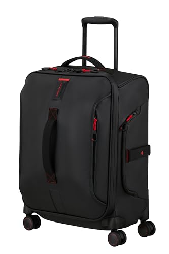 Samsonite Paradiver Light - Handgepäck Koffer 55 x 40 x 23 cm, Weichgepäck Kabinenkoffer für EasyJet, Wizz Air & die meisten Airlines, 48L, Schwarz (Black)