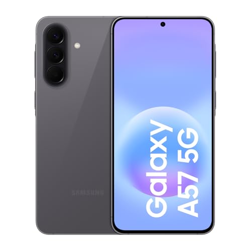 Samsung Galaxy A57 5G, Schlankes AI-Smartphone, Awesome Intelligence, 256 GB Speicherplatz, 50 MP Weitwinkel-Kamera, Bis zu 2 Tage Akkulaufzeit, IP68, Awesome Gray, 2,5 Jahre Herstellergarantie