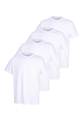 Götzburg Herren 4er Pack Basic T-Shirt mit Rundhalsausschnitt (Weiss) 50