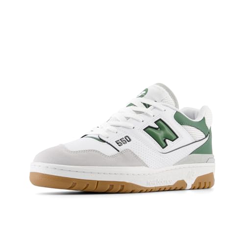 New Balance Herren 550 Sneaker, White Green, 40.5 EU