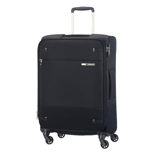 Samsonite Base Boost - Weichgepäck Koffer 66 cm Mittelgroß - Trolley Koffer mit 4 Rollen, TSA-Schloss, Leicht & Erweiterbar - 67.5 L - 2.70 kg - Schwarz (Black)