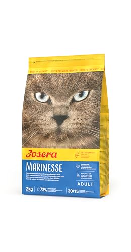 JOSERA Marinesse (1 x 2 kg) | Adult | Premium Trockenfutter für ausgewachsene allergische Katzen | Lachs, Kartoffel & Erbse als ausgesuchte Proteinquellen | getreidefrei | Katzenfutter | 1er Pack