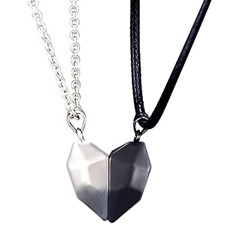 VGWON Magnetische Halskette für Pärchen, Partner Kette, Geschenk für Ihn Sie Freund Freundin, 2 gegenseitig attraktive Liebesketten, Geschenk für Valentinstag Weihnachten